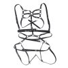 SUBBLIME - BODY HARNESS ADJUSTABLE STRAPS LEATHER BLACK ONE SIZE - Afbeelding 4