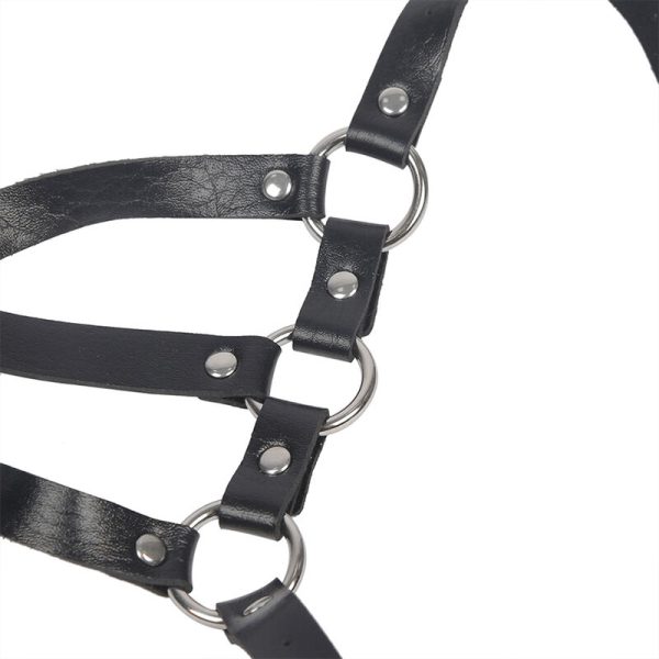 SUBBLIME - BODY HARNESS ADJUSTABLE STRAPS LEATHER BLACK ONE SIZE - Afbeelding 5