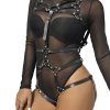 SUBBLIME - BODY HARNESS ADJUSTABLE STRAPS LEATHER BLACK ONE SIZE - Afbeelding 2