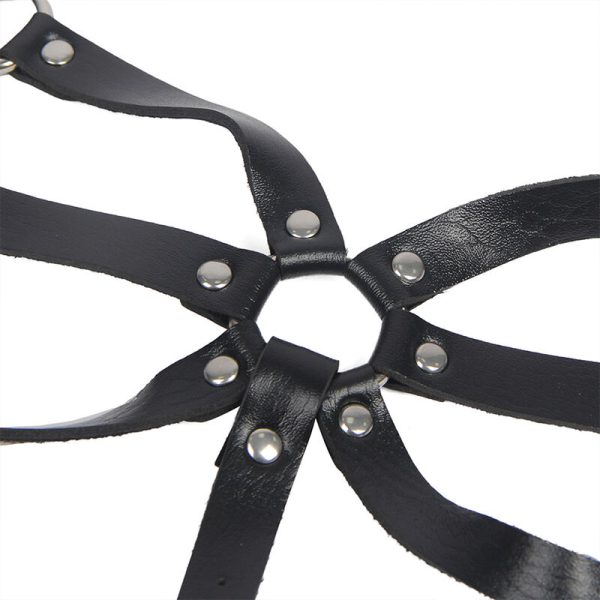 SUBBLIME - BODY HARNESS ADJUSTABLE STRAPS LEATHER BLACK ONE SIZE - Afbeelding 6
