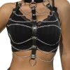 SUBBLIME - CHEST HARNESS LEATHER CHAINS BLACK ONE SIZE - Afbeelding 2