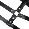 SUBBLIME - LEATHER RING CHEST HARNESS BLACK ONE SIZE - Afbeelding 5