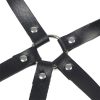 SUBBLIME - LEATHER RING CHEST HARNESS BLACK ONE SIZE - Afbeelding 6