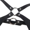 SUBBLIME - FULL BODY HARNESS WITH LEATHER BUCKLES BLACK ONE SIZE - Afbeelding 5