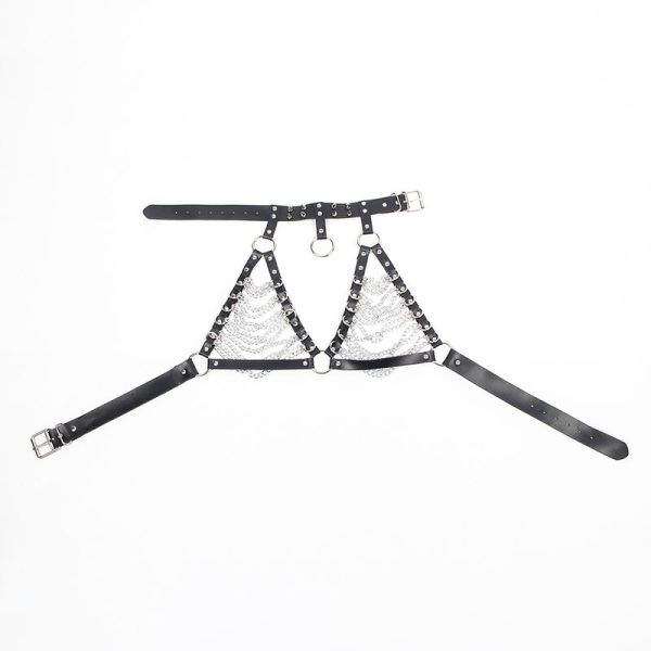 SUBBLIME - HARNESS BRA AND NECKLACE WITH CHAINS ONE SIZE - Afbeelding 4