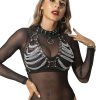 SUBBLIME - HARNESS BRA AND NECKLACE WITH CHAINS ONE SIZE - Afbeelding 2