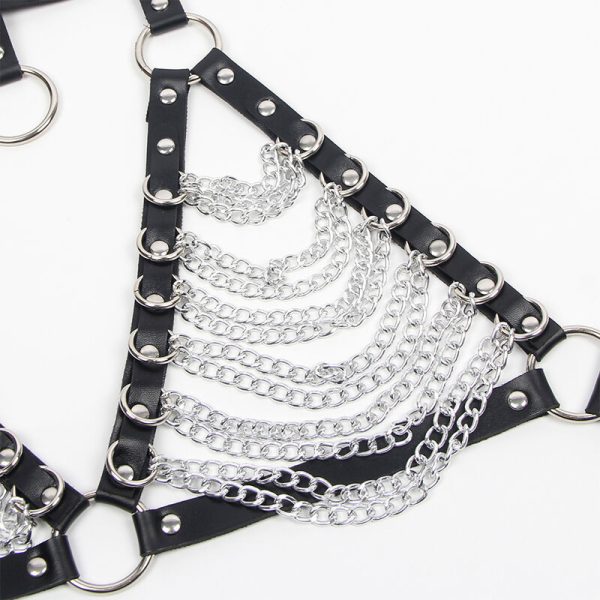 SUBBLIME - HARNESS BRA AND NECKLACE WITH CHAINS ONE SIZE - Afbeelding 6