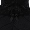 SUBBLIME - BABYDOLL TULLE FABRIC WITH LACE AND FLOWER DETAIL BLACK S/M - Afbeelding 5