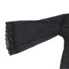 SUBBLIME - TRANSPARENT FABRIC ROBE WITH LACE DETAIL BLACK S/M - Afbeelding 6