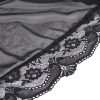 SUBBLIME - TRANSPARENT FABRIC ROBE WITH LACE DETAIL BLACK S/M - Afbeelding 8