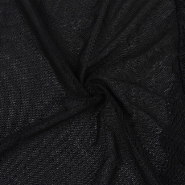 SUBBLIME - TRANSPARENT FABRIC ROBE WITH LACE DETAIL BLACK L/XL - Afbeelding 10