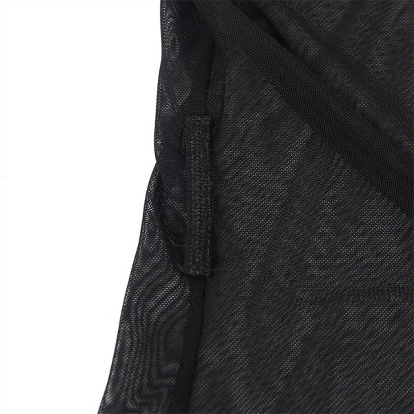 SUBBLIME - TRANSPARENT FABRIC ROBE WITH LACE DETAIL BLACK L/XL - Afbeelding 9