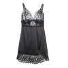 SUBBLIME - BABYDOLL WITH FLORAL PRINT CHEST BLACK S/M - Afbeelding 4