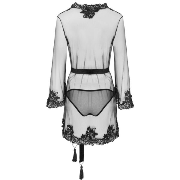 LIVCO CORSETTI FASHION - HERINA LC XG056 DRESSING GOWN + PANTY BLACK ONE SIZE - Afbeelding 4