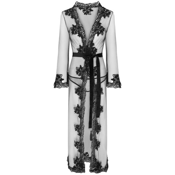 LIVCO CORSETTI FASHION - NOKINA LC XG055 DRESSIN G GOWN + PANTY BLACK ONE SIZE - Afbeelding 3