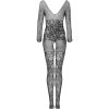 LIVCO CORSETTI FASHION - CELDON BODYSTOCKING CROTCHLESS BLACK ONE SIZE - Afbeelding 3