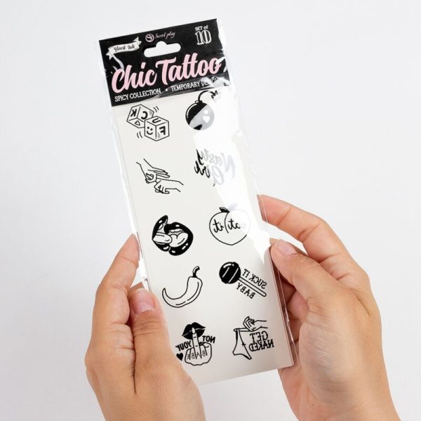 SECRET PLAY - SET OF 10 SPICY COLLECTION TEMPORARY TATTOOS - Afbeelding 3
