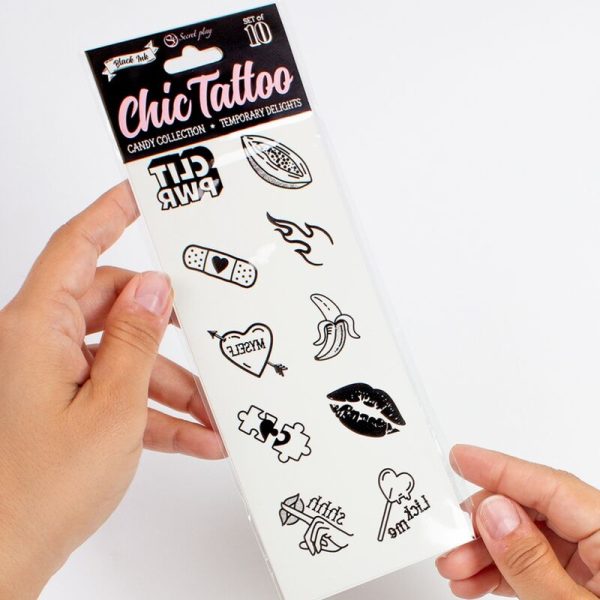 SECRET PLAY - SET OF 10 CANDY COLLECTION TEMPORARY TATTOOS - Afbeelding 3