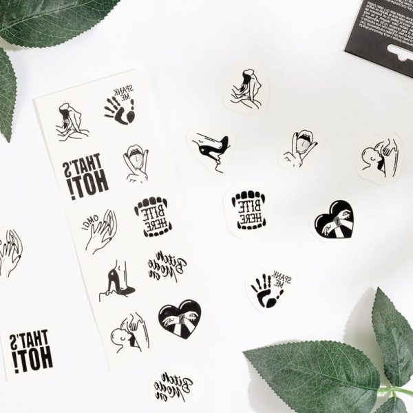 SECRET PLAY - SET OF 10 TEMPORARY TATTOOS KINKY COLLECTION - Afbeelding 2