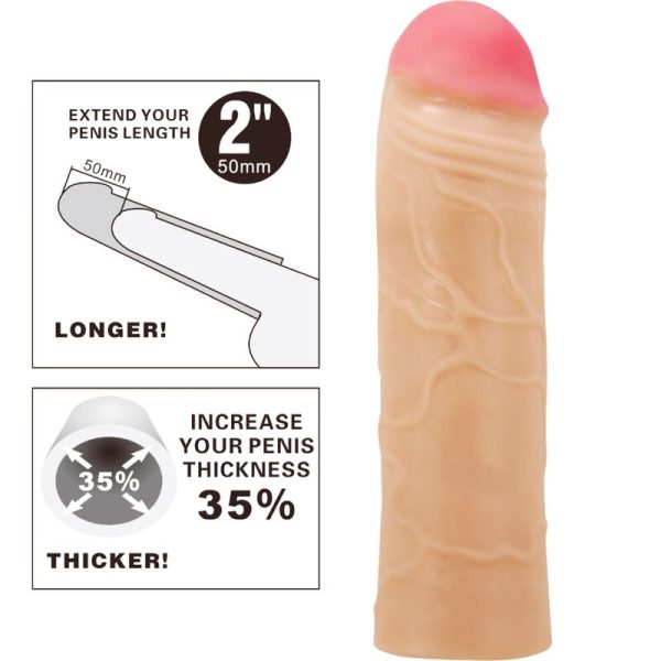 PRETTY LOVE - CHANE PENIS EXTENDER COVER FLESH - Afbeelding 5