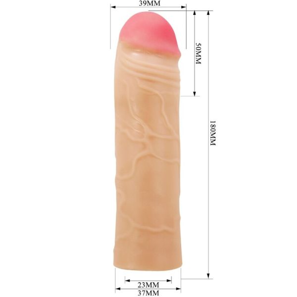 PRETTY LOVE - CHANE PENIS EXTENDER COVER FLESH - Afbeelding 4