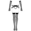 LIVCO CORSETTI FASHION - NEMALIA SET GARTER + STOCKINGS + GLOVES BLACK - Afbeelding 4