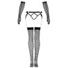 LIVCO CORSETTI FASHION - NEMALIA SET GARTER + STOCKINGS + GLOVES BLACK - Afbeelding 5