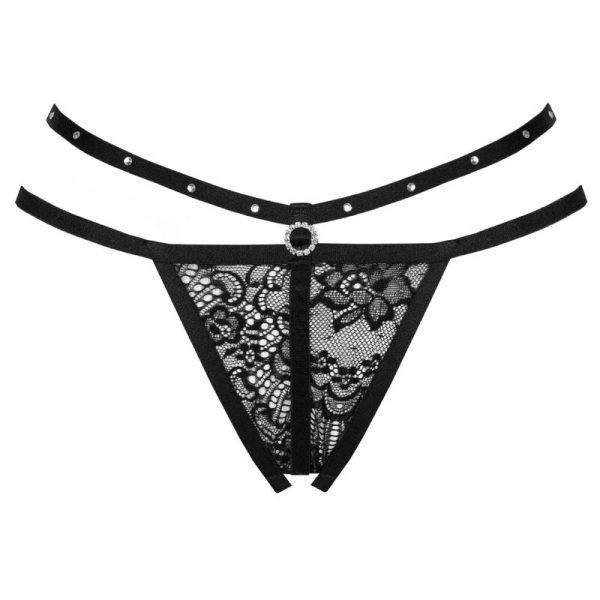 LIVCO CORSETTI FASHION - NOMADE THONG CROTCHLESS BLACK - Afbeelding 3