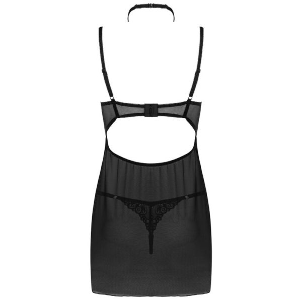 LIVCO CORSETTI FASHION - BINELLA SET BABYDOLL + THONG BLACK - Afbeelding 4