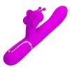PRETTY LOVE - MULTIFUNCTION RABBIT VIBRATOR 4 IN 1 BUTTERFLY FUCHSIA - Afbeelding 3
