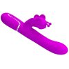 PRETTY LOVE - MULTIFUNCTION RABBIT VIBRATOR 4 IN 1 BUTTERFLY FUCHSIA - Afbeelding 5