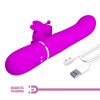 PRETTY LOVE - MULTIFUNCTION RABBIT VIBRATOR 4 IN 1 BUTTERFLY FUCHSIA - Afbeelding 9
