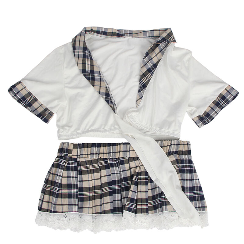 SUBBLIME - SEXY SCHOOLGIRL COSTUME TOP AND SKIRT L/XL - Afbeelding 6