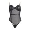 SUBBLIME - BLACK CHAIN SUSPENDERS BODYSUIT S/M - Afbeelding 5