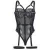 SUBBLIME - TEDDY WITH GARTER STRAP DETAIL CHEST BLACK L/XL - Afbeelding 6