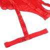 SUBBLIME - TEDDY WITH GARTER STRAP DETAIL CHEST RED S/M - Afbeelding 8