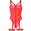 SUBBLIME - TEDDY WITH GARTER STRAP DETAIL CHEST RED S/M - Afbeelding 5