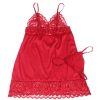 SUBBLIME - SATIN BABYDOLL WITH LACE RED S/M - Afbeelding 6