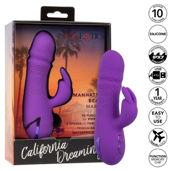 CALEXOTICS - MANHATTAN BEACH MARVEL VIBRATOR RABBIT PURPLE BY CALIFORNIA DREAMING - Afbeelding 9