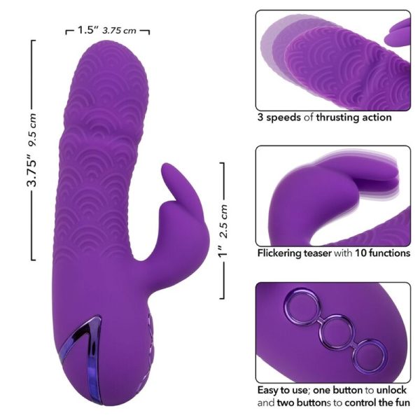 CALEXOTICS - MANHATTAN BEACH MARVEL VIBRATOR RABBIT PURPLE BY CALIFORNIA DREAMING - Afbeelding 7