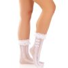 LEG AVENUE - ANKLE SOCKS WITH RUFFLES WHITE - Afbeelding 4