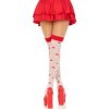LEG AVENUE - MUSHROOM HIGH SOCKS RED/WHITE - Afbeelding 2