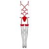 LIVCO CORSETTI FASHION - THIARA LC 20213 SET BODY + STOCKINGS RED S/M - Afbeelding 6