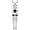 LIVCO CORSETTI FASHION - THIARA LC 20213 SET BODY + STOCKINGS BLACK S/M - Afbeelding 6