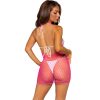 LEG AVENUE - NET CROSSED DRESS FUCHSIA ONE SIZE - Afbeelding 2
