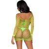 LEG AVENUE - LONG SLEEVE NET DRESS GREEN ONE SIZE - Afbeelding 2