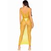 LEG AVENUE - LONG NET DRESS YELLOW ONE SIZE - Afbeelding 4