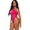 LEG AVENUE - OPEN & CROSSED NECKLINE BODYSUIT FUCHSIA - Afbeelding 3