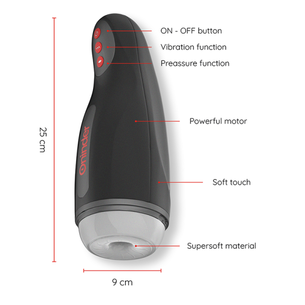 ONINDER - SEOUL RECHARGEABLE MALE MASTURBATOR 10 SPEED - FREE APP - Afbeelding 3
