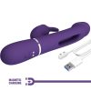 PRETTY LOVE - KAMPAS RABBIT 3 IN 1 MULTIFUNCTION VIBRATOR WITH TONGUE VIOLET - Afbeelding 8